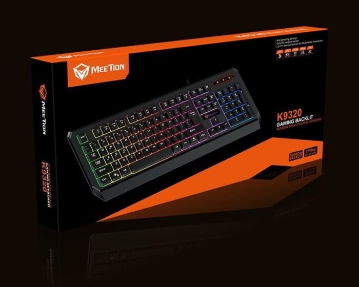 Meetion MT-K9320 Waterproof Rainbow Backlit Gaming Wired Keyboard - Image 3