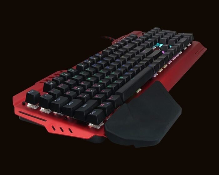MeeTion MT-MK20 Mechanical Gaming Metal Keyboard Red - Image 2