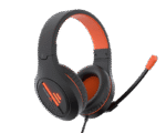 Meetion MT-HP021 Gaming Headset Backlit 3.5mm Audio Pin *1 with  Audio and USB - Black Orange
