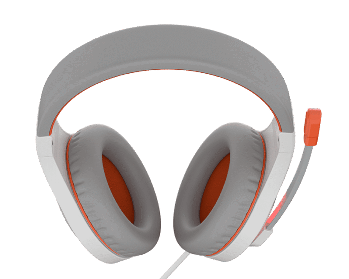 Meetion MT-HP021WO Gaming Headset Backlit 3.5mm Audio Pin *1 with  Audio and USB - White Orange - Image 2