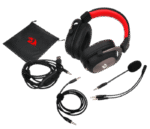 Redragon H510 Zeus Wired Gaming Headset with Detachable Microphone - Black and Red - Image 2
