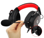 Redragon H510 Zeus Wired Gaming Headset with Detachable Microphone - Black and Red - Image 5