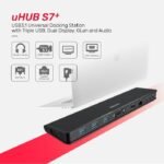 Unitek D001A uHUB S7+ 7 in 1 Universal Docking Station - USB3.1 Type-C Universal Docking Station - Image 2