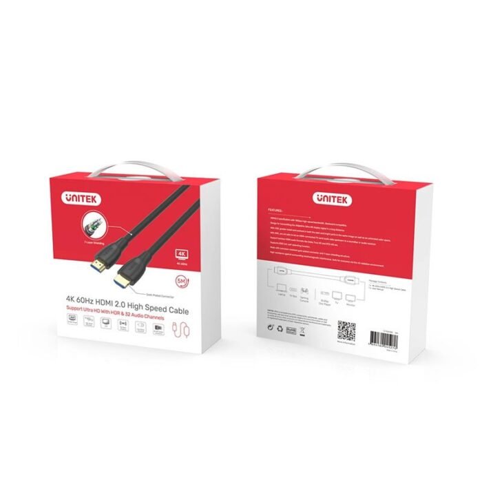 Unitek HDMI 2.0 Male to Male Cable Black Color - Image 3