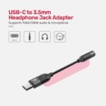 Unitek M1204A USB-C to 3.5mm Headphone Jack Adapter - Black - Image 6