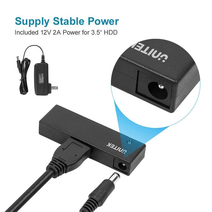Unitek Y-1039 USB 3.0 to SATA Hard Drive Adapter 2.5 3.5" - Image 3