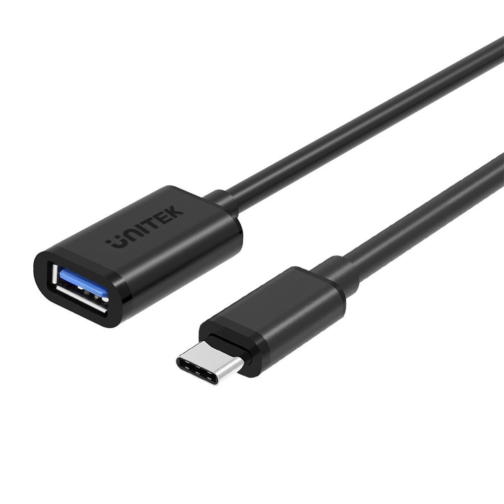 Y-C476BK_1000x1000.jpg Unitek Y-C476BK USB3.1 USB-C (M) to USB-A (F) Cable - Image 1