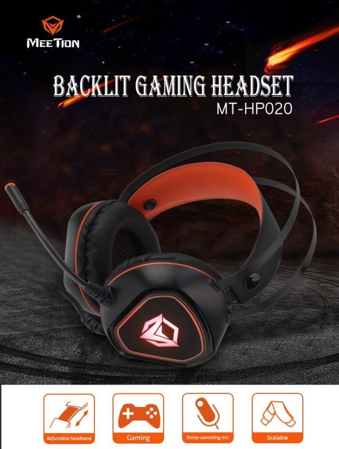 Meetion MT-HP020 Backlit Gaming Headset - Image 7