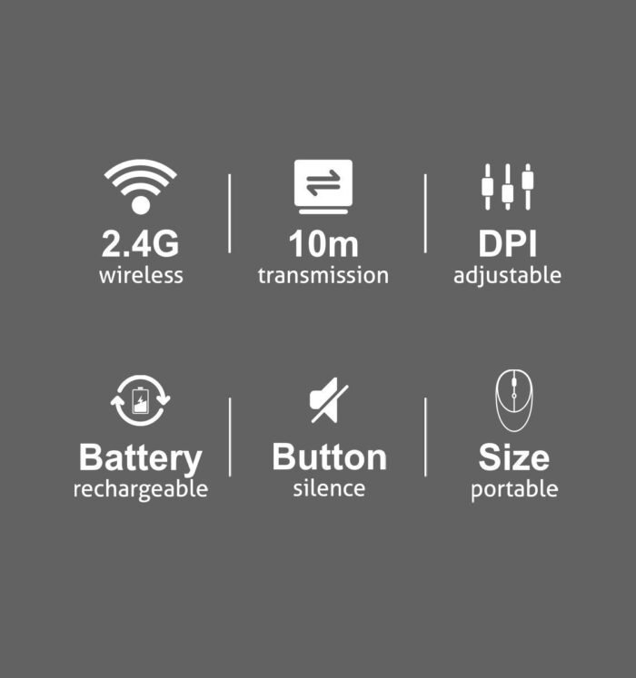 Meetion 2.4g R600 Slim Rechargeable Wireless Mouse - Image 10