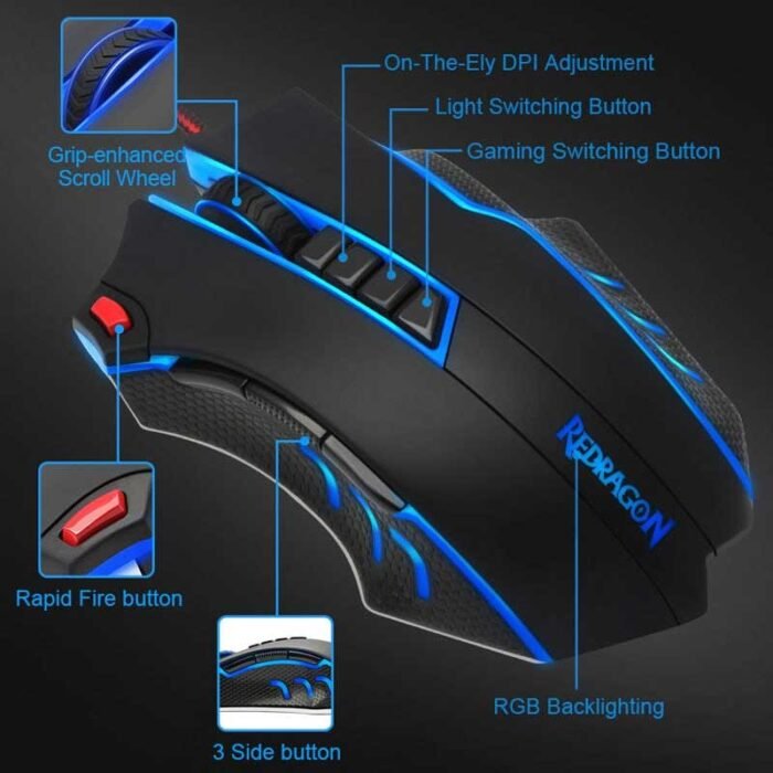Redragon TITANOBOA2 CHROMA M802 Programmable ergonomic PC Gamer USB Wired Gaming Mouse - Image 3