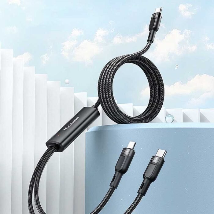 Mcdodo CA-8780 2 in 1 Type C to Type C and Lightning Cable 1.2m (100W) - Image 2