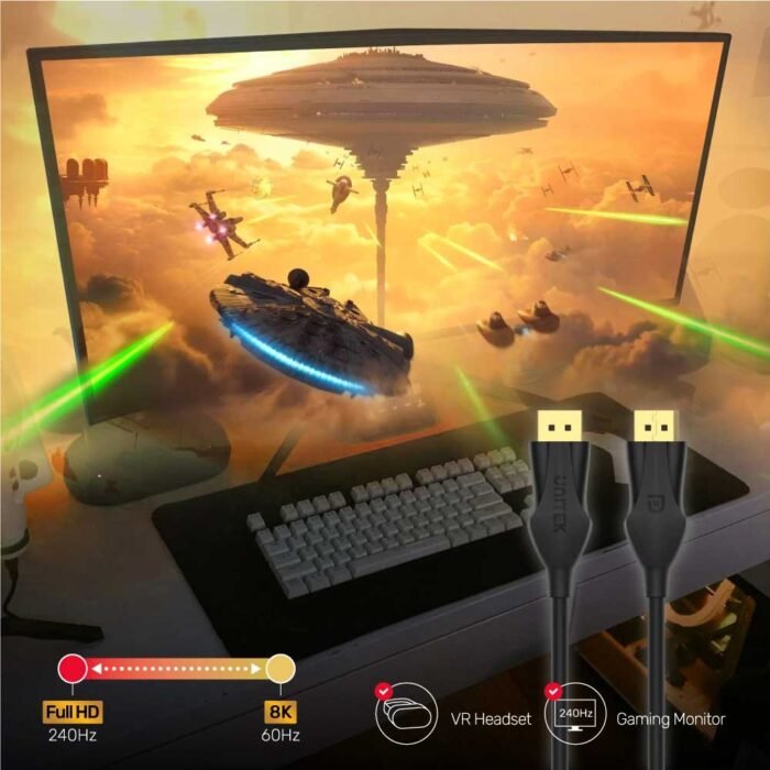 Unitek DP1.4 Male To Male Cable 8K- Black - Image 2