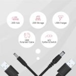 Unitek Y-C495BK 1M, USB AM To DC3.5*1.35MM Male Cable - Image 4