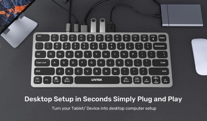 Unitek 9-in-1 USB-C Keyboard Hub - Image 10