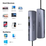 Unitek 9-in-1 USB-C Hub with Dual Display, Dual Card Reader and 100W PD - Image 6