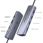 Unitek 9-in-1 USB-C Hub with Dual Display, Dual Card Reader and 100W PD - Image 5