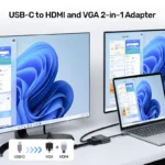 Unitek USB-C to HDMI and VGA Adapter - Image 3