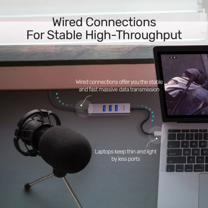 Unitek 4-in-1 Ethernet Hub - Image 5