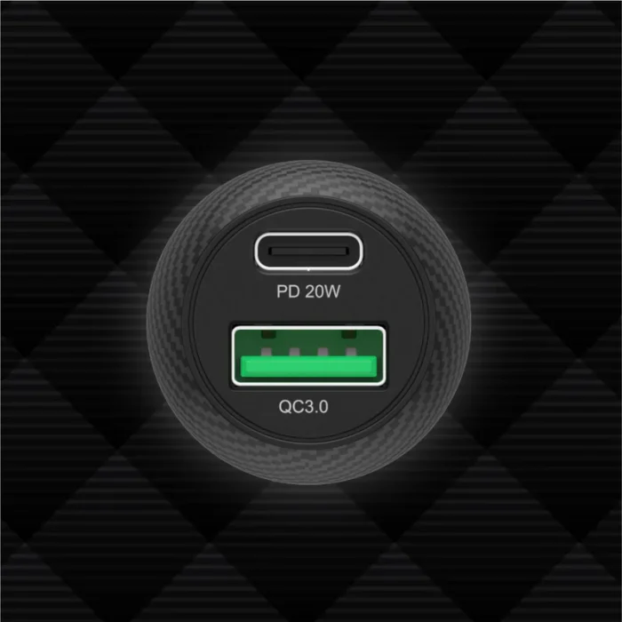 Unitek Powertrain Duo 38W Two Ports Car Charger with PD and QC - Image 3