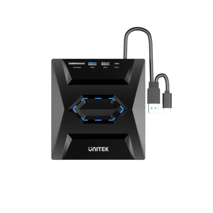 Unitek 5-in-1 External Optical Drive with USB Hub - Image 2