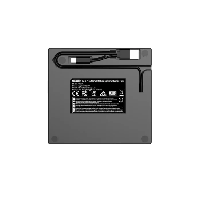 Unitek 5-in-1 External Optical Drive with USB Hub - Image 4