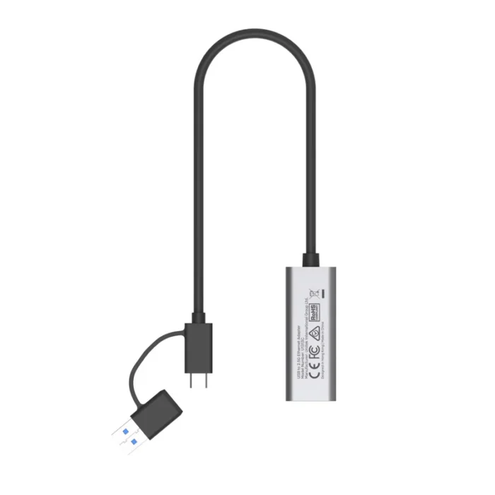 Unitek Hybrid USB-C/ USB-A to 2.5G Gigabit Ethernet Adapter - Image 3
