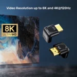 Unitek 8K HDMI 90 and 270 Degree Right Angle Adapter - Image 3
