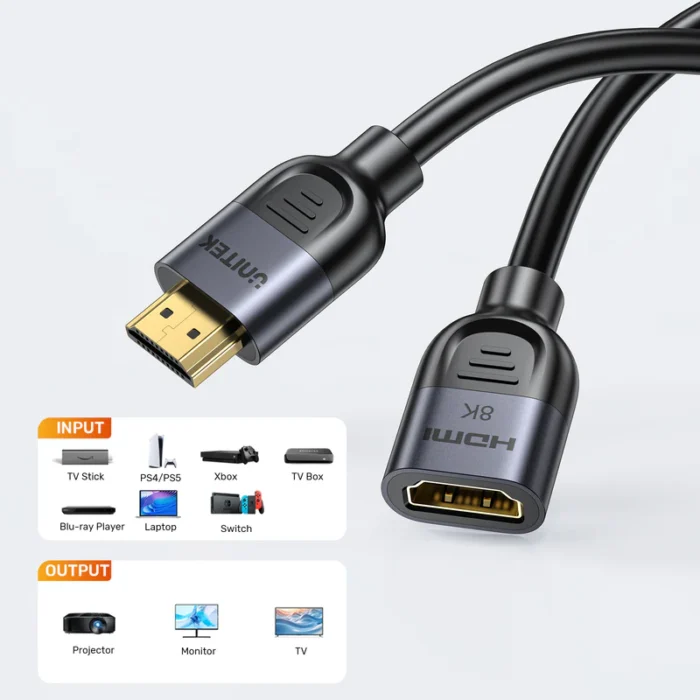 Unitek Ultra Stream 8K HDMI Extension Cable - Image 5