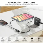 Unitek Type-C to Dual Type-C Charging Cable - 100W Fast Charging - Image 9