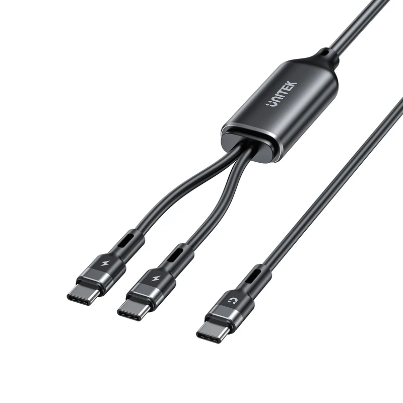 Unitek Type-C to Dual Type-C Charging Cable - 100W Fast Charging - Image 1