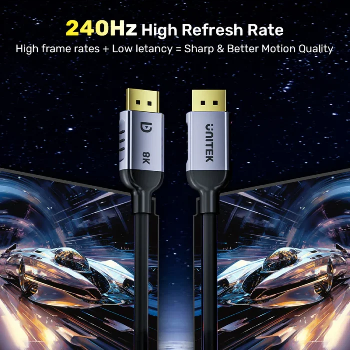 Unitek 8K DisplayPort 1.4 Male to Male Cable (8K) - Image 7