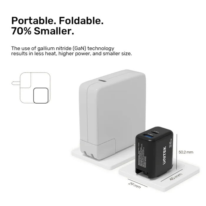 Unitek 35W GaN Wall Charger with US/EU/UK Plugs - Image 4