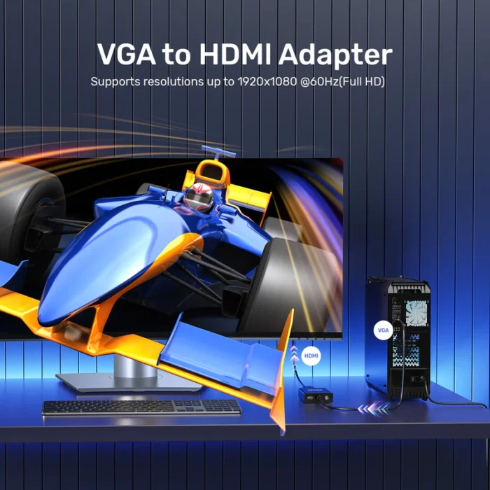 Unitek VGA to HDMI Adapter - Image 4