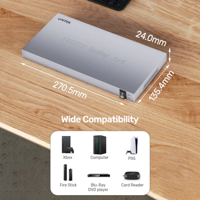 Unitek 4K HDMI Splitter 1 In 8 Out - Image 7