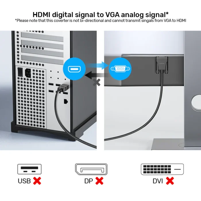 Unitek HDMI to VGA Cable 2M - Image 5