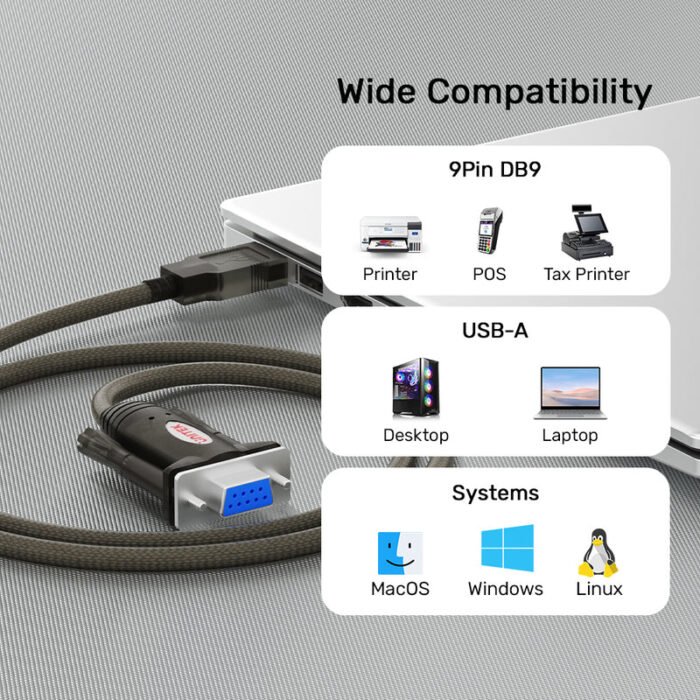 Unitek USB-A to RS232 (DB9F) Serial Cable - Image 7