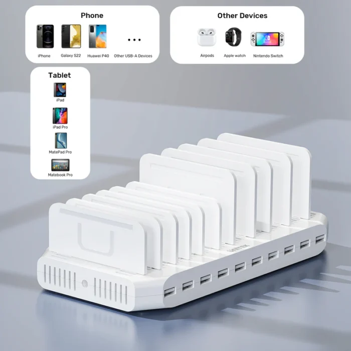 Unitek 60W 10 Port USB Charging Station - Image 4