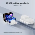 Unitek 60W 10 Port USB Charging Station - Image 8