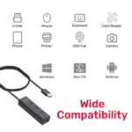 Unitek 4-in-1 USB-A 5Gbps Hub with 1.2m Cable - Image 3