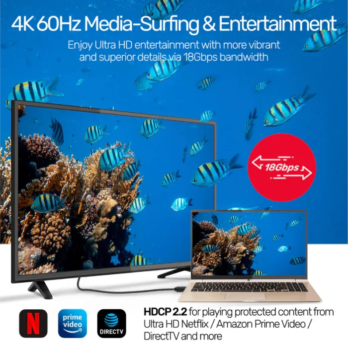 Unitek 4K 60Hz High Speed Micro HDMI to HDMI Cable 2M - Image 6