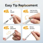 Vention 3-in-1 Magnetic Stylus Pen White Aluminum Alloy Type - Image 8