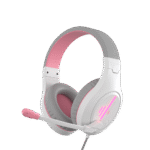 Meetion MT-HP021wp Gaming Headset Backlit 3.5mm Audio Pin *1 with  Audio and USB - White Pink