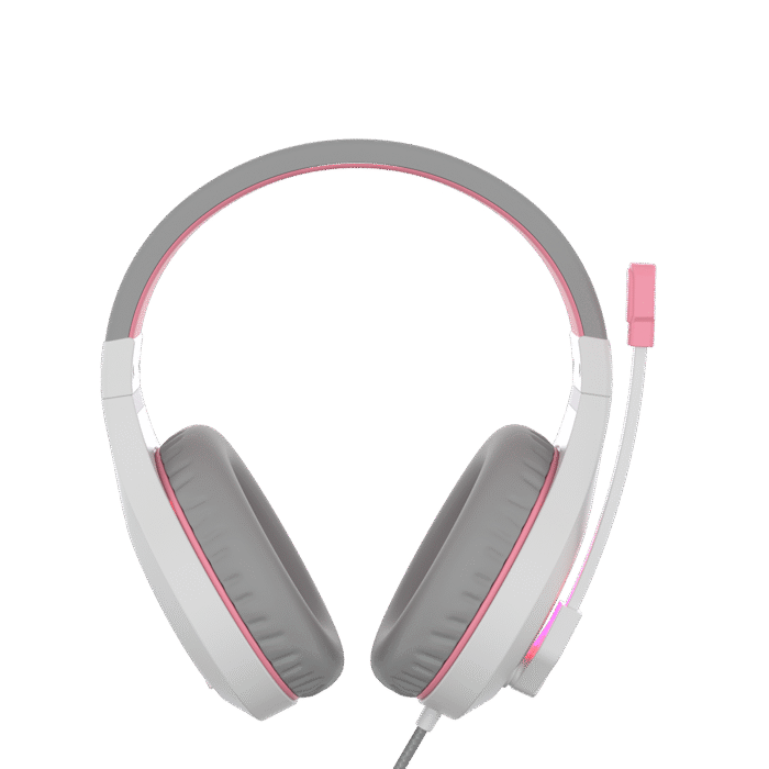 Meetion MT-HP021wp Gaming Headset Backlit 3.5mm Audio Pin *1 with  Audio and USB - White Pink - Image 5