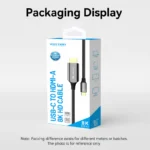 Vention Cotton Braided USB-C to HDMI-A 8K HD Cable 1.8M - Image 6