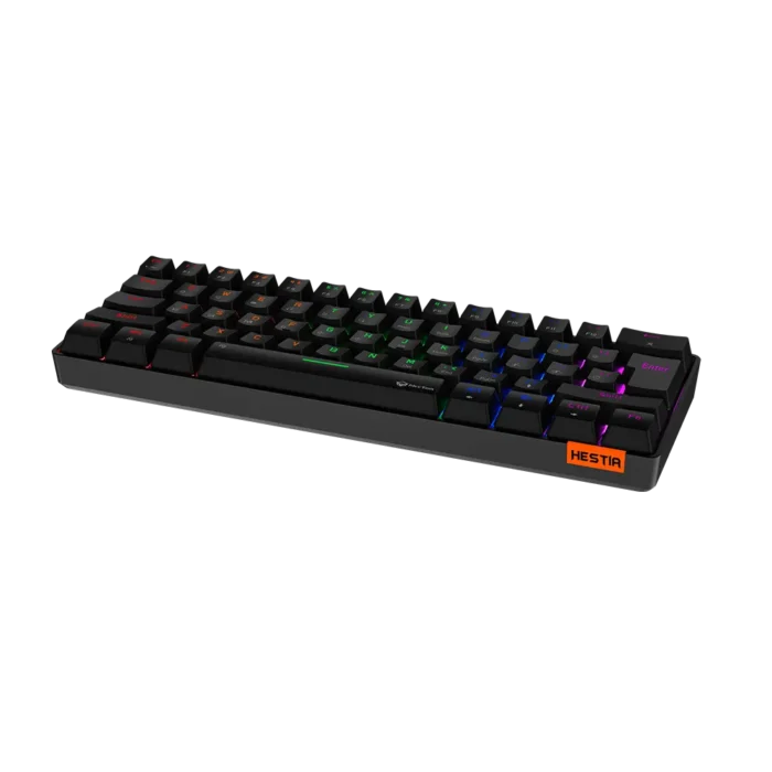 Meetion Mechanical Keyboard Rainbow MT-MK005 with Type C- Mini - Black - Image 5