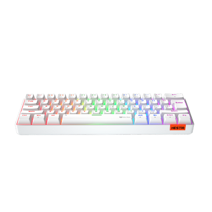 Meetion Mechanical Keyboard Rainbow MT-MK005 with Type C- Mini - White - Image 3