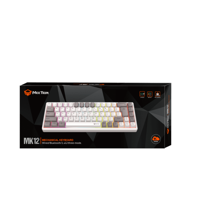 Meetion MK12 65% Tri-Mode RGB Mechanical Keyboard (2.4G wireless, Bluetooth, and wired) - Image 13