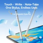 Vention 3-in-1 Magnetic Stylus Pen White Aluminum Alloy Type - Image 2