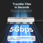 Vention 6-in-1 USB-C Docking Station - Image 5