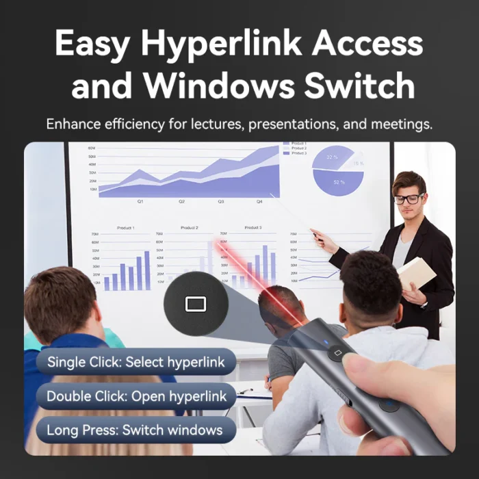 Vention Wireless PowerPoint Presentation Clicker – Gray - Image 7